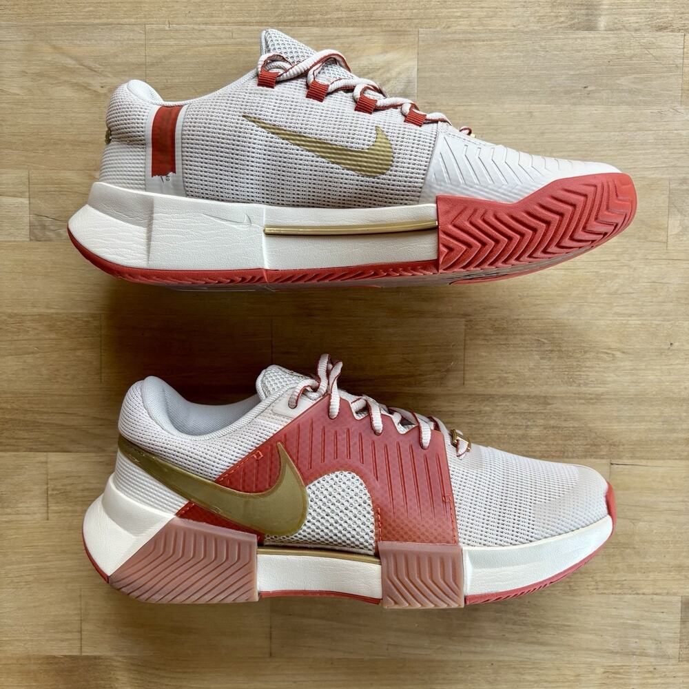 Nike Women's 9 GP Challenge 1 PRM Hard Court Tennis Shoes (FQ3164-103) Gold Rust - Picture 8 of 11